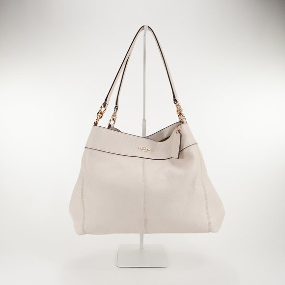 Coach Handbags - Coach Lexy Cream Pebble Leather Shoulder Bag - B1979-F28997